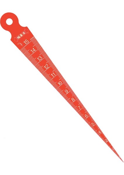 Kırmızı 1.5mm 1-15MM Plastik Konik Ölçer Kaynak Ölçer Cetvel Feeler Gage Pvc Malzeme Stoklu (Yurt Dışından)