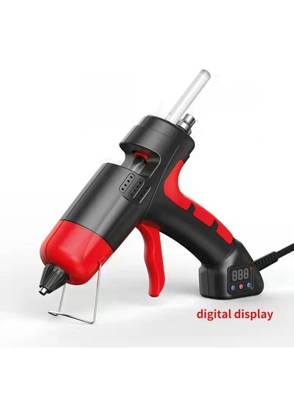 150W-DIJITAL-KIRMIZI Ab 150W Küçük Sıcak Tutkal Tabancası Dijital Ekran Ayarlanabilir Sıcaklık Alüminyum Meme Kullanımı 7mm Çubuklar Çocuklar Için Dıy El Yapımı Aletler (Yurt Dışından)