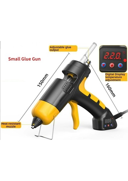 150W-DIJITAL-KIRMIZI Ab 150W Küçük Sıcak Tutkal Tabancası Dijital Ekran Ayarlanabilir Sıcaklık Alüminyum Meme Kullanımı 7mm Çubuklar Çocuklar Için Dıy El Yapımı Aletler (Yurt Dışından) fiyatları