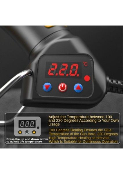 150W-DIJITAL-KIRMIZI Ab 150W Küçük Sıcak Tutkal Tabancası Dijital Ekran Ayarlanabilir Sıcaklık Alüminyum Meme Kullanımı 7mm Çubuklar Çocuklar Için Dıy El Yapımı Aletler (Yurt Dışından) indirimleri