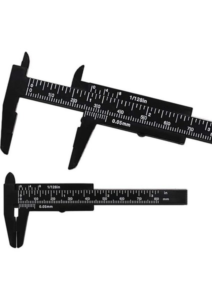 0-80MM Siyah 0-150MM Dijital Ekran Plastik Sürmeli Kumpas Ölçüm Öğrenci Mini Alet Cetveli (Yurt Dışından)