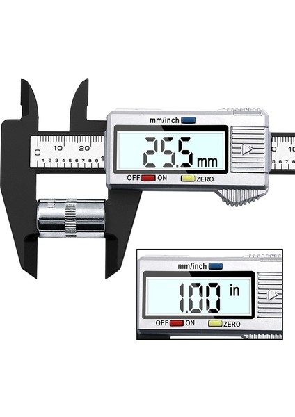 0-80MM Siyah 0-150MM Dijital Ekran Plastik Sürmeli Kumpas Ölçüm Öğrenci Mini Alet Cetveli (Yurt Dışından) fırsatları