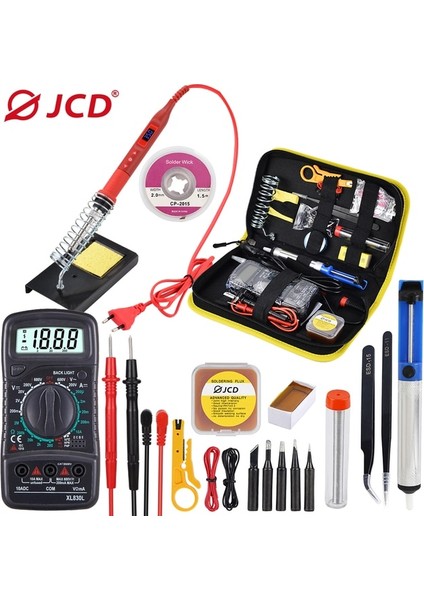 Gümüş 80W 110V, Ab Jcd 80W Elektrikli Havya Kitleri LCD Dijital Ekran Sıcaklığı Ayarlanabilir 908U Serisi Havya Kaynak Onarım Araçları (Yurt Dışından)