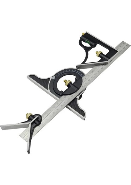 B Modeli 0-180 Derece Evrensel Seviye Iletki Kombinasyonu Kare Set Esquadro Dik Açı Cetvel Seti Ölçme Aletleri (Yurt Dışından)