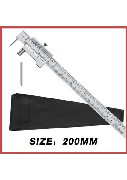 200 mm Makle 200 MM-500 mm Paralel Çapraz Kumpas 2 Karbür Çizici/iğne Paslanmaz Çelik Sürmeli Kumpaslar Işaretleme Ölçer Markalama Aracı (Yurt Dışından)