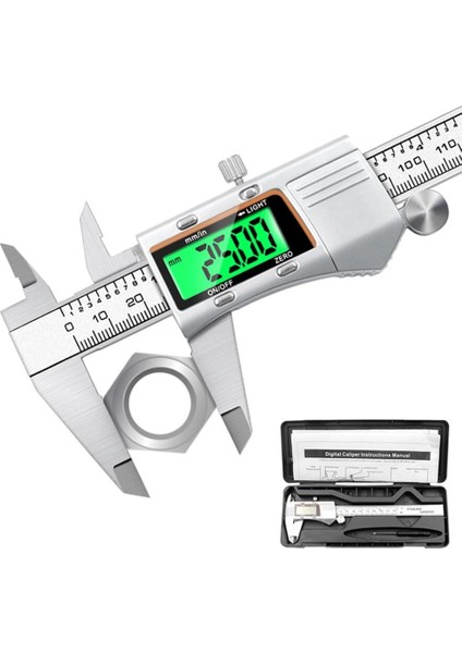 Model JS1905 4/6-Inç 100/150MM Büyük Ekran Dijital Kumpaslar Paslanmaz Çelik Elektronik Sürmeli Kumpas Metal Mikrometre Ölçme Aletleri (Yurt Dışından)