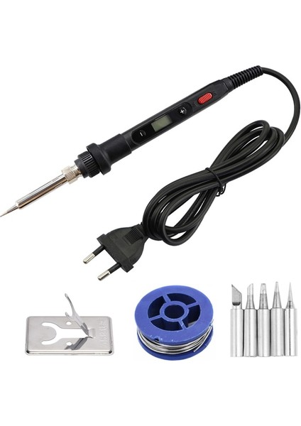 Siyah Set-2 220V Ab Tak 80W Ayarlanabilir Sıcaklık Elektrikli Havya Anahtarlı Dijital Ekran Tamir Lehimleme Istasyonu Kaynak Elektrikli Aletler (Yurt Dışından)