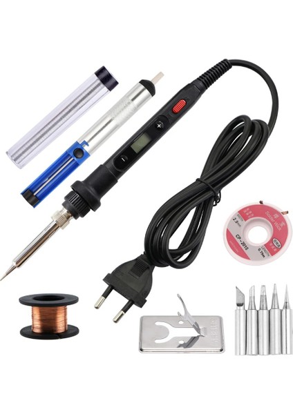 Siyah Set-2 220V Ab Tak 80W Ayarlanabilir Sıcaklık Elektrikli Havya Anahtarlı Dijital Ekran Tamir Lehimleme Istasyonu Kaynak Elektrikli Aletler (Yurt Dışından) fırsatları