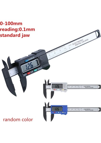 100MM Normal 300MM 200 Elektronik Dijital Kumpas LCD Plastik Sürmeli Kumpas Uzun Çene Mikrometre Iç Dış Çap Ölçer Ölçme Aletleri (Yurt Dışından)