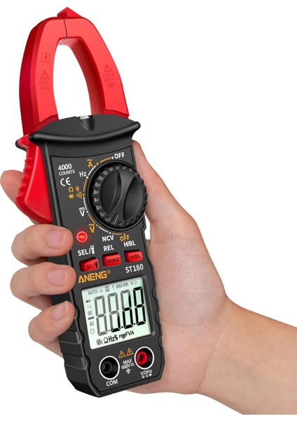 Siyah ST180 Dijital Pens Metre Multimetre 4000 Countsclamp Multimetre Voltmetre Ampermetre Ac Dc Gerilim Ac Akım Ölçer Ncv Test Cihazı (Yurt Dışından) modelleri