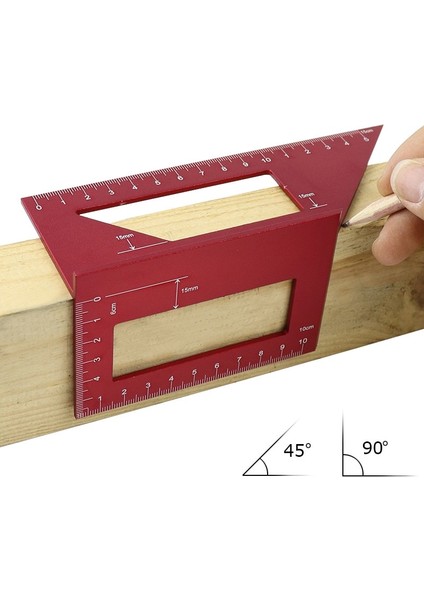 Siyah Çok Fonksiyonlu Açı Cetvel Ahşap Kare Ölçüm Cetveli 45 90 Derece Ölçer Kural Ağaç Işleme Marangoz Aracı Dropshipping (Yurt Dışından) modelleri
