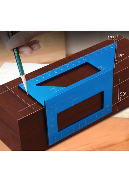 Siyah Çok Fonksiyonlu Açı Cetvel Ahşap Kare Ölçüm Cetveli 45 90 Derece Ölçer Kural Ağaç Işleme Marangoz Aracı Dropshipping (Yurt Dışından) indirimleri