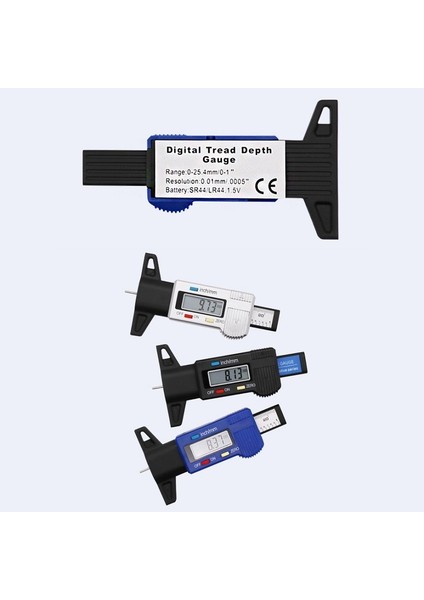 Mavi Dijital Lastik Diş Derinliği Ölçer Otomobil Lastiği Aşınma Tespiti Elektronik Sürmeli Kumpas (Yurt Dışından)