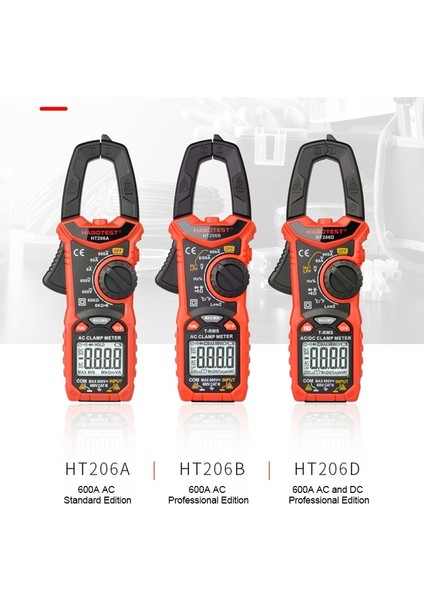 HT206A Ac Basic HT206 600V 600A Ac Dc Dijital Pens Metre Multimetre Pinza Amperimetrica True Rms Yüksek Hassasiyetli Kapasite Ncv Ohm Hz Test Cihazı (Yurt Dışından)