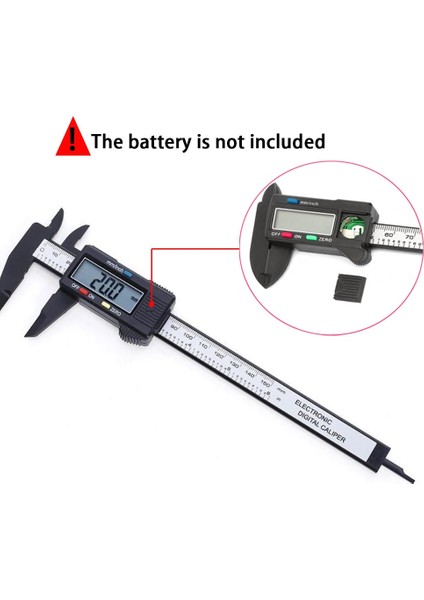 Kaliper 150MM Elektronik Dijital Kumpas Karbon Fiber Kadran Vernier Kumpas Ölçer Pakometre Dijital Mikrometre Ölçme Aletleri (Yurt Dışından)