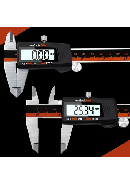 Kumpas Kutusu Dijital Sürmeli Kumpas 6 Inç 0-150MM Paslanmaz Çelik Elektronik Kumpas Mikrometre Derinlik Ölçme Araçları (Yurt Dışından)