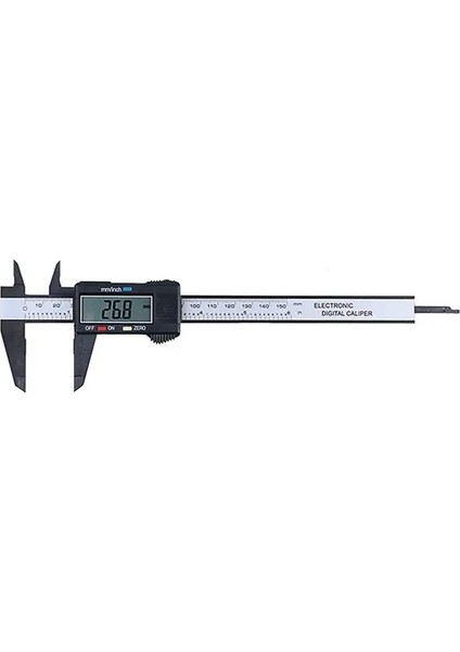 Siyah 0-150MM Elektronik Dijital Kumpas Karbon Fiber Sürmeli Kumpaslar Plastik Ölçer Mikrometre Cetvel Ölçme Araçları Enstrüman (Yurt Dışından)