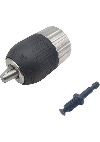 Ayna ve Altıgen Şaft 3/8-24UNF 2-13MM Anahtarsız Yarım Metal Matkap Chuck Hızlı Değişim Adaptörü Sds-Plus Şaft 1/4 "altıgen Kare Fit Döner Darbeli Matkap (Yurt Dışından)