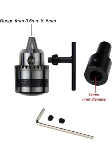 Ayna Mili 14MM Mini Elektrikli Matkap Aynası 0.6-6mm Montaj B10 Konik Konnektör Çubuğu Motor Mili Aynası Matkap Için Adaptör Anahtarı Anahtarı ile Güç Aracı (Yurt Dışından)