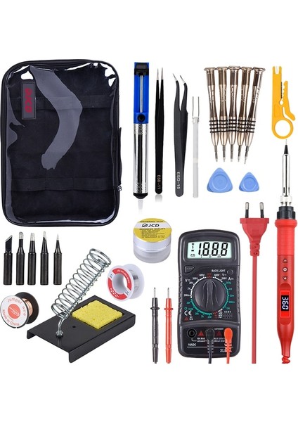 Yeşil 80W 220V, Abd Jcd 80W Havya 220V/110V Çok Fonksiyonlu Düğme Lehimleme Istasyonu Ayarlanabilir Sıcaklık Lehimleme Ütü Kitleri Ipuçları 908U (Yurt Dışından)