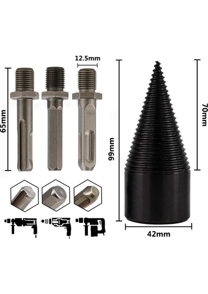 32MM Yuvarlak Şaft Xcan Yakacak Odun Kıyma 32MM/42MM Hss Yakacak Odun Ayırıcı Matkap Ucu Ahşap Bölünmüş Koni Matkap Ucu Ağaç Işleme Araçları Ahşap Kıyıcı (Yurt Dışından) modelleri