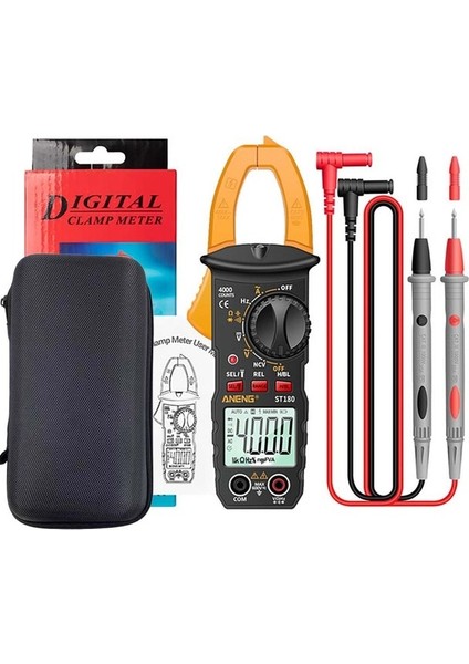 Sarı ST180 Dijital Multimetre 4000 Sayım Akım Pens Metre Ac Ampermetre Gerilim Test Cihazı Araba Amp Hz Kapasite Ncv Ohm Aracı (Yurt Dışından)