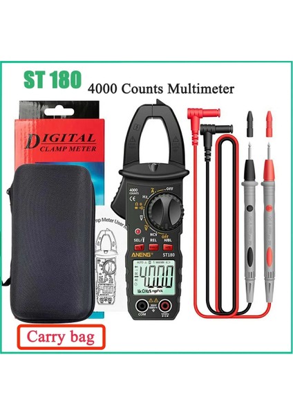 Sarı ST180 Dijital Multimetre 4000 Sayım Akım Pens Metre Ac Ampermetre Gerilim Test Cihazı Araba Amp Hz Kapasite Ncv Ohm Aracı (Yurt Dışından) fiyatları