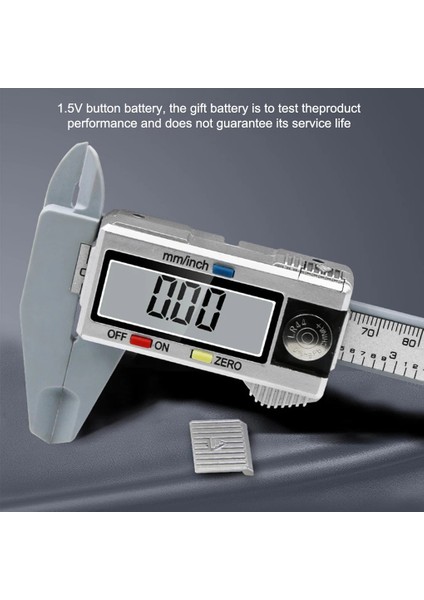 Tip 2 Sürmeli Kumpas LCD Dijital Ekran 0-150MM Mm/inç Mikrometre Plastik Ölçer Taşınabilir Sürgülü Cetvel Enstrüman (Yurt Dışından)