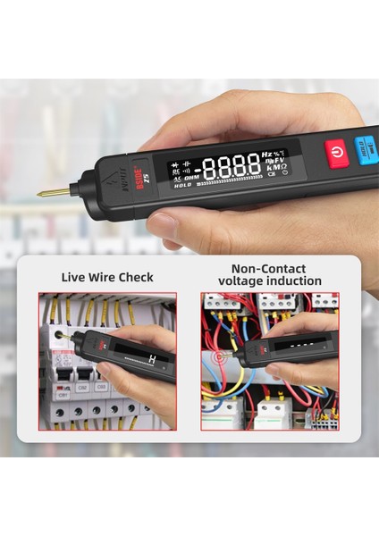 1 Takım Z5 Dijital Multimetre Akıllı Test Cihazı Kalem Yüksek Hassasiyetli Ac Dc Gerilim Kapasite Gerilim Ohm Dedektörü Akım Sensörü Test Ölçer (Yurt Dışından)