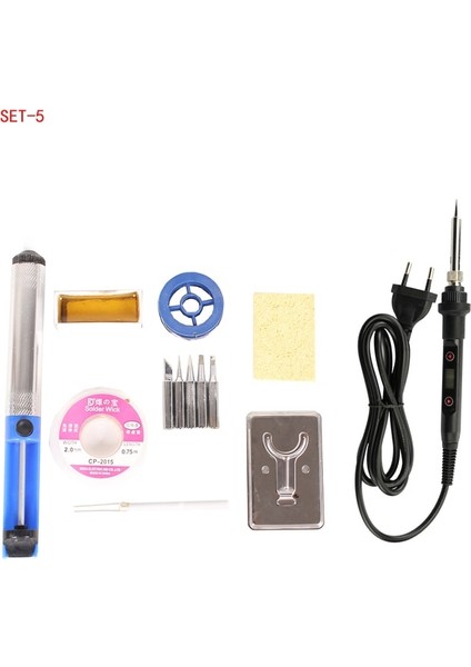 Set-5 220V Ab Tak 80W Havya LCD Dijital Ekran Sıcaklık Ayarlanabilir 220V Ab Elektrikli Havya Seti Kaynak Tamir Istasyonu Tamir Takımı (Yurt Dışından)