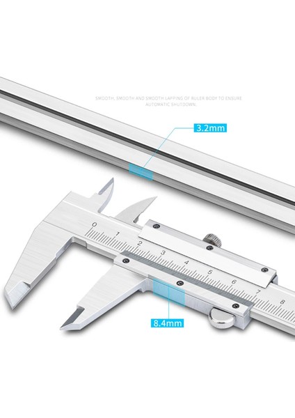 Gümüş 1 Adet Ölçme Aracı Paslanmaz Çelik Kumpas 6 "150MM Messschieber Paquimetro Ölçüm Cihazı Sürmeli Kumpaslar (Yurt Dışından) modelleri