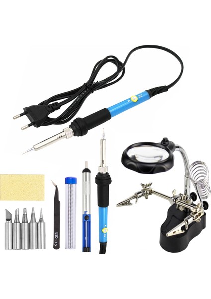 Set-4 110V Abd Fişi 60W/80W Ayarlanabilir Sıcaklık Elektrikli Havya 220V 110V Havya Aksesuarları Büyüteç Seti (Yurt Dışından) fırsatları