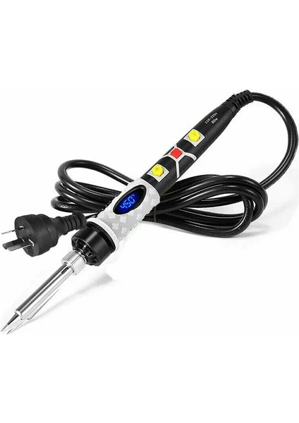 Mavi Au 80W Ayarlanabilir Sıcaklık Elektrikli Havya 220V/110V Kaynak Lehim Rework Istasyonu Isı Kalem Ipuçları Onarım Aracı (Yurt Dışından)