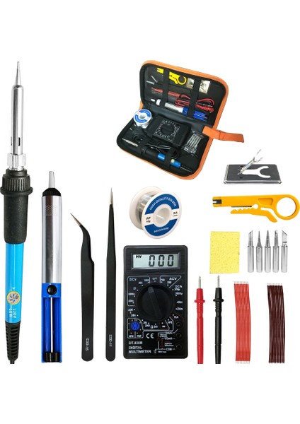 Kırmızı Set 2 Ab 60 W Sıcaklık Ayarlanabilir Havya Elektrikli Kaynak Lehim Demir Istasyonları Havya Ipuçları Tamir Telefonları Bilgisayar TS100 (Yurt Dışından) modelleri