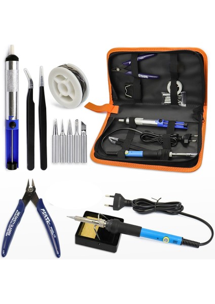 Set 4 Ayarlanabilir Sıcaklık Mini Elektrikli Havya 220V 110V 60W Kaynak Lehim Rework Istasyonu Isı Kalem Ipuçları Tamir Araçları (Yurt Dışından)