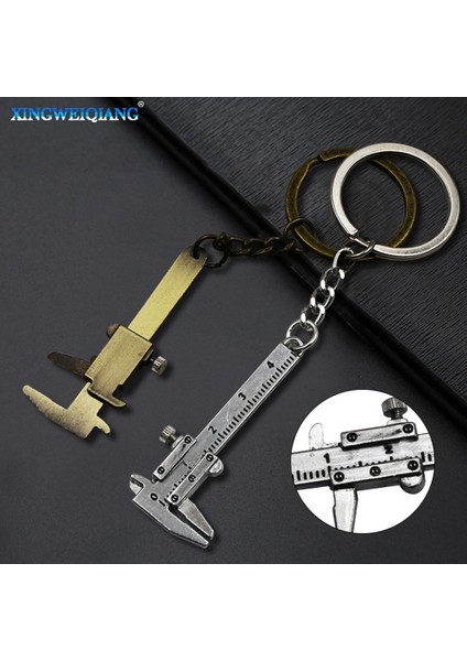 Gümüş Mini Taşınabilir Çinko Alaşım Metal Simülasyon Modeli Slayt Cetvel Sürmeli Kumpas Anahtarlık Evrensel Araba Anahtarlık (Yurt Dışından) fiyatları