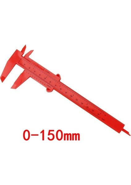 0-150MM Kırmızı 0-80MM 0-150MM Çift Kurallı Ölçek Plastik Sürmeli Kumpas Ölçüm Öğrenci Mini Aracı Cetvel Штангенциркуль 0-100MM (Yurt Dışından)