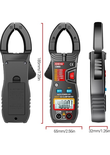 Siyah Dijital Multimetre Çoklu Test Cihazı Voltmetre Ampermetre Ohmmetre Ac/dc Gerilim Dc Akım Direnç Ölçer Elektrik Testi (Yurt Dışından) modelleri