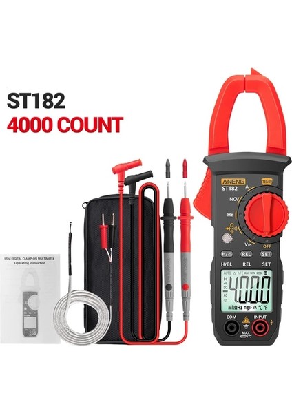 ST182 Pro Aneng ST182 Pro Dijital Pens Metre Ac Akım Multimetre Dc/ac Gerilim Ampermetre Gerilim Test Cihazı Amp Hz Kapasite Ncv Ohm Testi (Yurt Dışından)