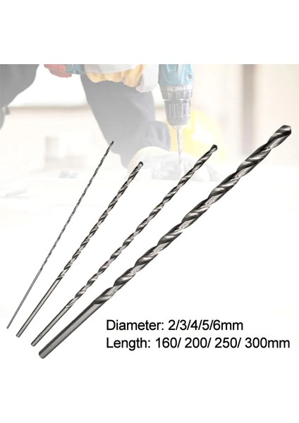 3mm 300MM Ekstra Uzun Hss Düz Şaftlı Matkap Ucu Seti 2-6mm Çap 160-300MM Uzunluk Büküm Matkap Uçları Delik Testere Kesici Delme Seti (Yurt Dışından) fiyatları
