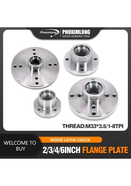 75MM (M33X3.5) Ahşap Torna Aynası Yüz Plakası M33 x 3.5mm 1 "/8tpi Iplik Flanş Plakası Freze Aynası Ahşap Torna Araçları Için (Yurt Dışından)