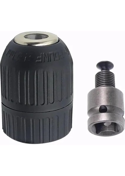 Mandren ve Adaptör 2-13MM Hassas Anahtarsız Matkap Chuck Adaptörü 1/2"-20UNF Konu Hızlı Değişim Anahtarı Adaptörü Sds-Plus Darbeli Anahtar Için 1/4" Altıgen (Yurt Dışından)