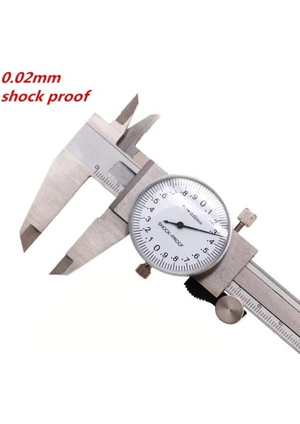 Metrik Beyaz Darbeye Dayanıklı Paslanmaz Çelik Kadranlı Kumpas 6 Inç 0-150MM/0.02MML Hassas 0.001 "kadran Sürmeli Kumpas Plastik Kadranlı Kumpas Göstergesi (Yurt Dışından)