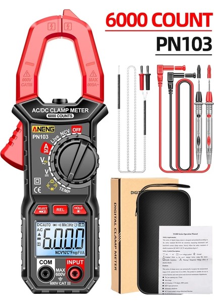 PN104 PN103 PN104 Dijital Pens Metre Dc/ac Akım 6000 Sayım Multimetre Ampermetre Gerilim Test Cihazı Araba Amp Hz Kapasite Ncv Ohm Testi (Yurt Dışından) modelleri