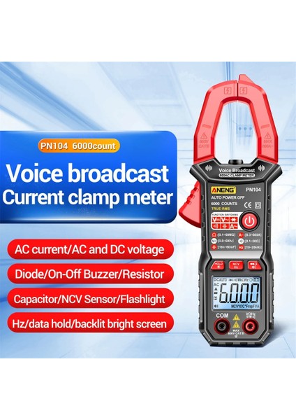 PN104 PN103 PN104 Dijital Pens Metre Dc/ac Akım 6000 Sayım Multimetre Ampermetre Gerilim Test Cihazı Araba Amp Hz Kapasite Ncv Ohm Testi (Yurt Dışından) fırsatları