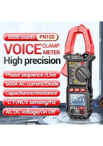 PN104 PN103 PN104 Dijital Pens Metre Dc/ac Akım 6000 Sayım Multimetre Ampermetre Gerilim Test Cihazı Araba Amp Hz Kapasite Ncv Ohm Testi (Yurt Dışından) indirimleri