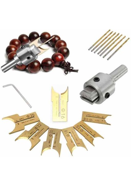 Resim 16 Adet Karbür Top Bıçak Ağaç Işleme Freze Kesicisi Kalıplama Aracı Boncuk Yönlendirici Bit Matkap Ucu Seti 14-25MM Matkap Ucu Seti (Yurt Dışından)