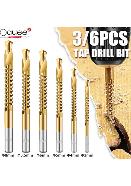 Set 26 3/4/5/6 Adet Kobalt Matkap Ucu Spiral Vida Metrik Kompozit Dokunun Matkap Kesme Delme Parlatma Ağaç Işleme Hss Elektrikli El Aletleri (Yurt Dışından)