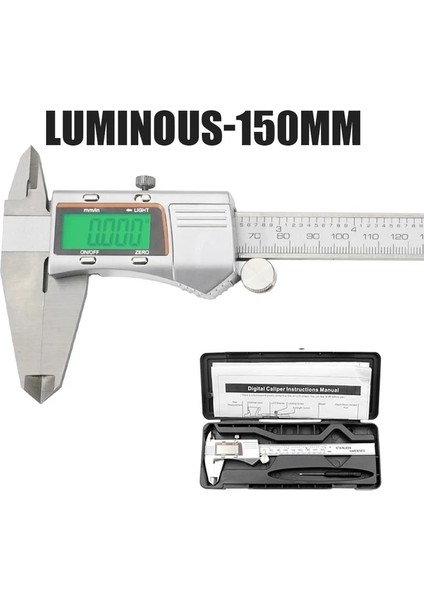 0-150MM Arka Işık 150MM/200MM Dijital Sürmeli Kaliperler Paslanmaz Çelik Metal Kumpas Elektronik Mikrometre Cetvel Derinlik Ölçme Ölçer Enstrüman (Yurt Dışından)