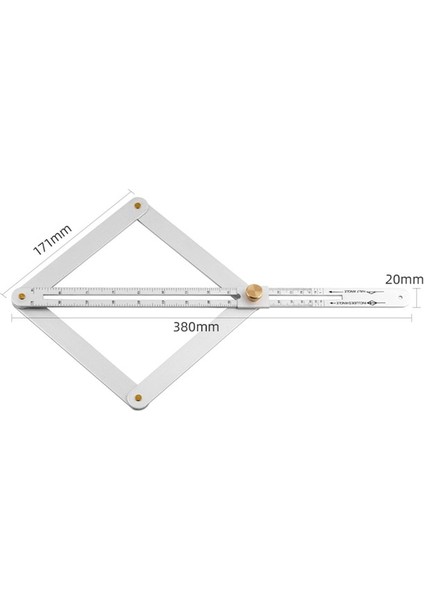 Bir Eğim Köşe Iletki Metal Çok Açılı Alet Kare Iletki Dijital Açı Cetvel Bulucu Iletki Açı Ölçer Açıölçer (Yurt Dışından)